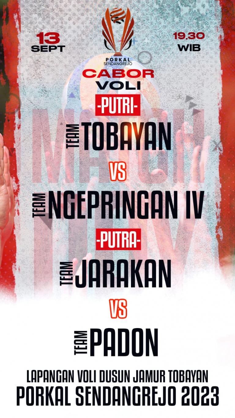Hari Keempat PORKAL Kalurahan Sendangrejo Cabor Volly