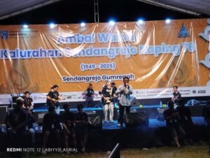 Penampilan Band Secangkir Kustik dalam rangka Bedhol Praja Kalurahan Sendangrejo Ke 76 Tahun 2025