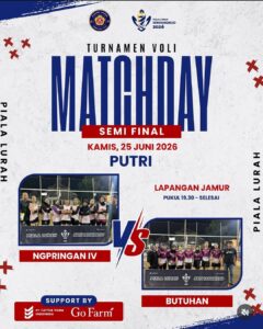 Pertandingan Keenambelas Semi Final Volly Putri dan Exhibition Sendangrejo VS Margokaton Piala Lurah Sendangrejo Tahun 2026