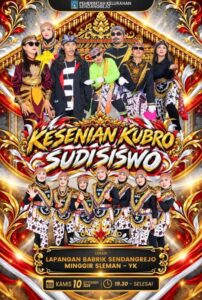 Pentas Seni Kesenian Kubro Sudi Siswo dari Padukuhan Jaten dalam rangka Pengetan Ambal Warsa Kalurahan Sendangrejo Kaping 77 Tahun 2026